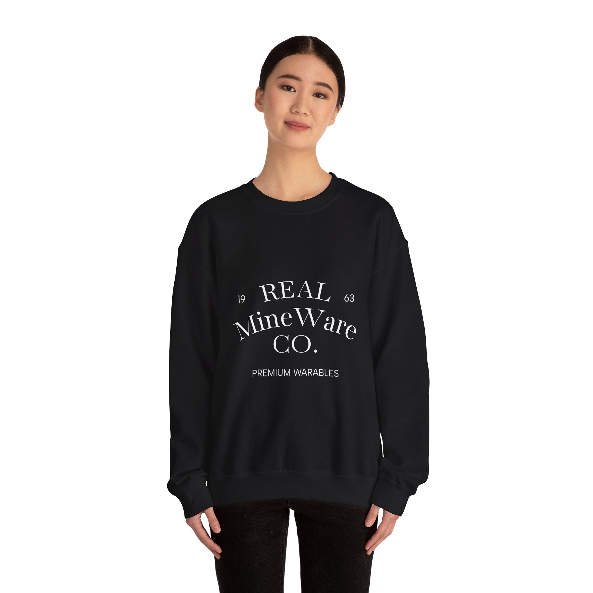 Crewneck Sweatshirt — Minimal 'Real Apparel Co.' Graphic Pullover